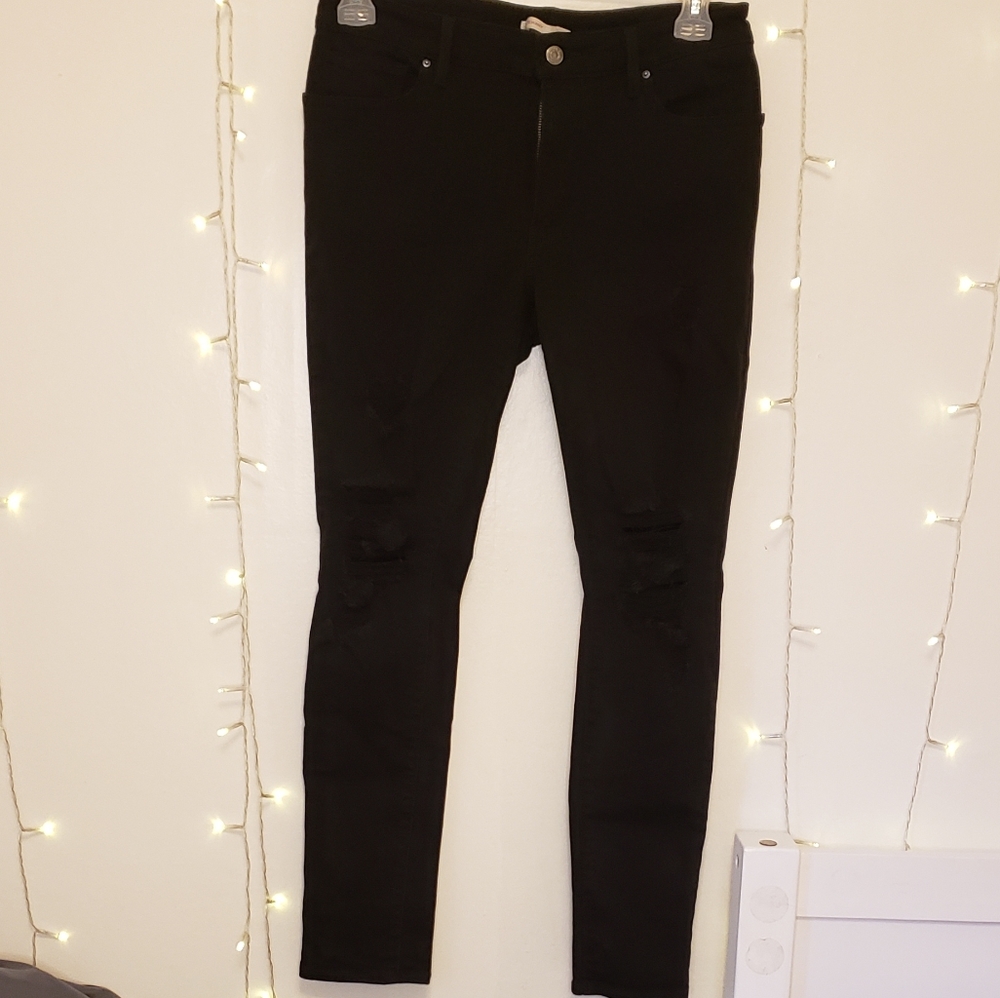Levi's 711 Skinny Jeans Black Size 32